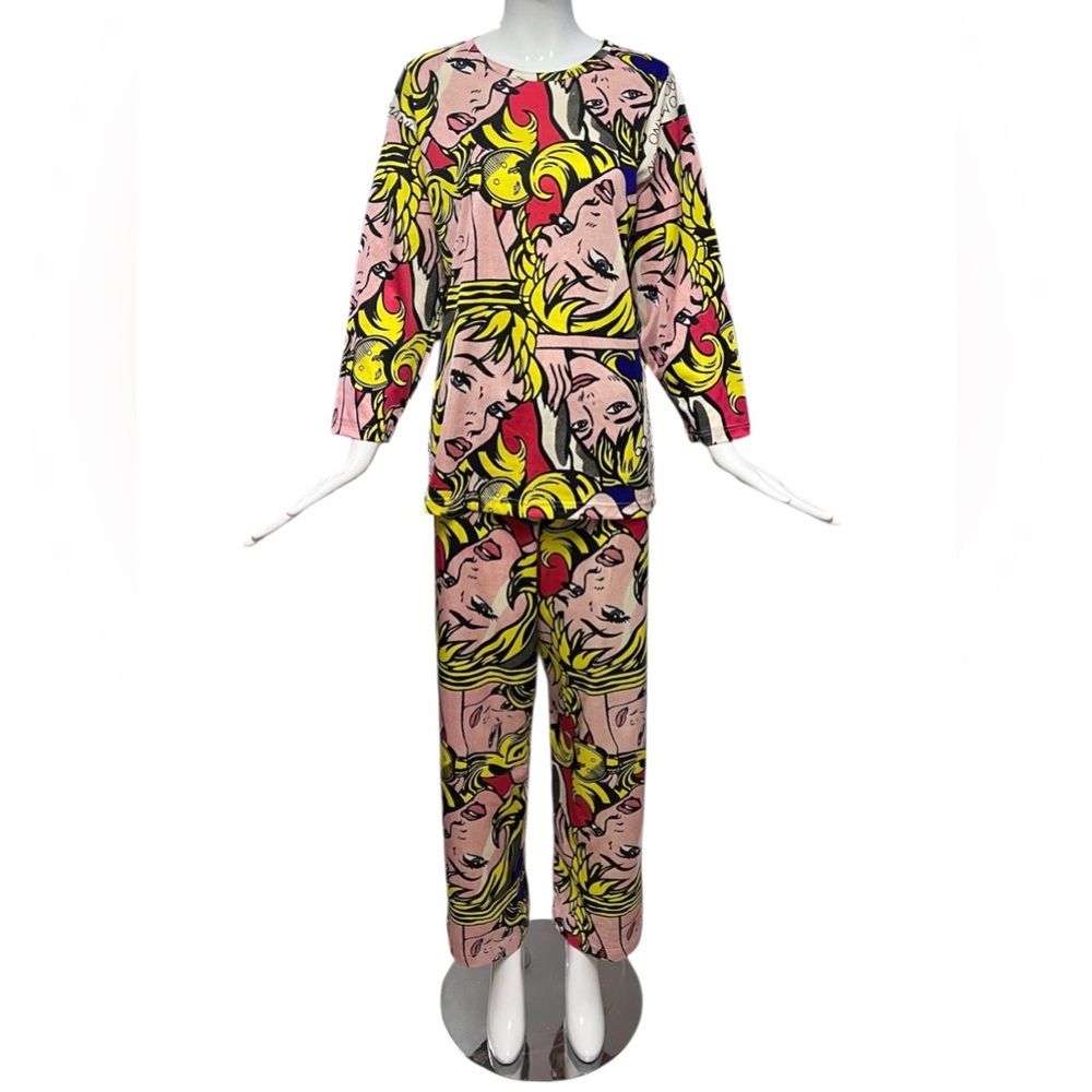 90’s Moschino Vintage Roy Lichtenstein Pajama Set
